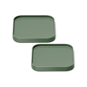 Caraway Spoon Rest Set of 2 - Stackable Spoon Holder for Kitchen Counter - Drip Catching, Heat-Resistant Design - Non-Slip Base - Sage