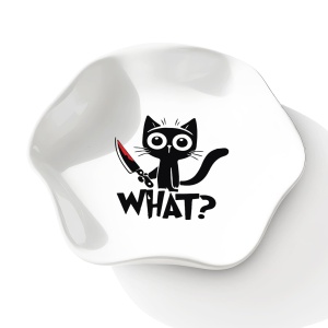 Cute Cat Spoon Rest for Kitchen, Ceramic Heat Resistant Utensil Holder for Stove Top, Funny Gift for Cat Lovers Women, Cat Themed Housewarming Decor, 5.8 Inches