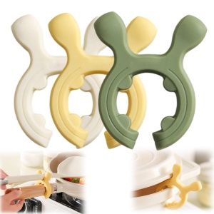 Multifunction Silicone Pot Handle Spatula Rack, 2026 Non-Slip Spoon Holder Stove Organizer Kitchen Gadgets, Steam Releaser,Utensil Anti Scalding Pot Clip for Cooking Accessories (1, 3 Color)