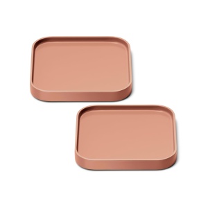 Caraway Spoon Rest Set of 2 - Stackable Spoon Holder for Kitchen Counter - Drip Catching, Heat-Resistant Design - Non-Slip Base - Perracotta