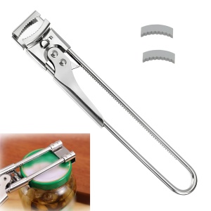 Jar Opener for Seniors with Arthritis - Adjustable Stainless Steel Bottle Opener & Manual Lid Gripper for Weak Hands - Heavy Duty Kitchen Gadgets & Gifts for Elderly