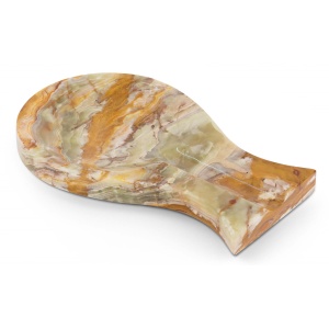 Radicaln Marble Spoon Rest for Stove Top 8'' Inches Green Handmade Spoon Holder for Kitchen Counter, Ladles, Tong, Heat-Resistant Spoon Rest, Housewarming Gifts