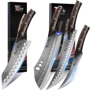 SYOKAMI 3 PCS Butcher Knife Set+Kiritsuke Chef Knife 8.2 Inch
