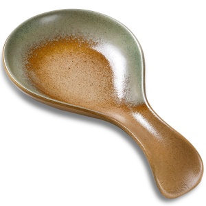 Spoon Rest for Kitchen Stove Top, Ceramic Large Cooking Spoon Holder for Kitchen Countertop 8 Inches Dishwasher Safe and Heat-Resistant Utensil Rest, Modern Farmhouse Decorative (Rust Color)