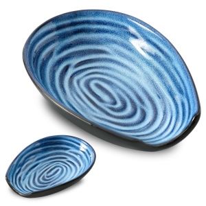 Hasense Spoon Rest for Stove Top - Blue Swirl Pattern Spoon Holder for Stove, Heat-Resistant Spoon Rest for Kitchen Counter, Ceramic Cooking Utensil Rest Ladle Holder for Spatula or Tong, 5.7 Inch