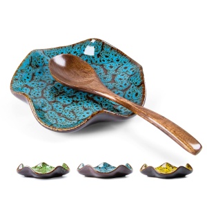 Spoon Rest for Stove Top, 5.3 Inch Ceramic Spoon Holder for Kitchen Counter, Ladle, Spatula, Coffee Spoon Rest, Modern Kitchen Decor Housewarming Thanksgiving Gift